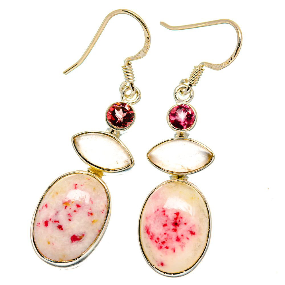 Thulite Earrings handcrafted by Ana Silver Co - EARR425418 - Photo 2