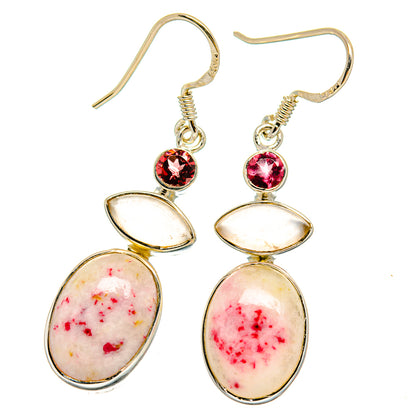Thulite Earrings handcrafted by Ana Silver Co - EARR425418 - Photo 2