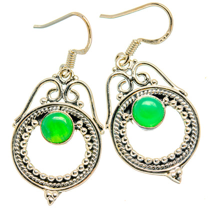 Chrysoprase Earrings handcrafted by Ana Silver Co - EARR425419 - Photo 2