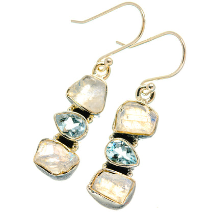 Rainbow Moonstone Earrings handcrafted by Ana Silver Co - EARR425423 - Photo 2