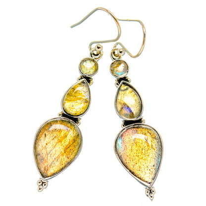Labradorite Earrings handcrafted by Ana Silver Co - EARR425426 - Photo 2