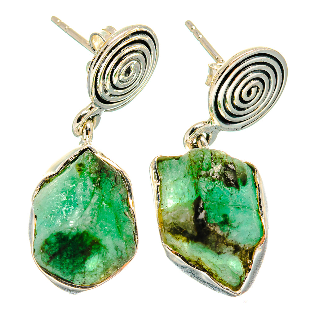 Chrysoprase Earrings handcrafted by Ana Silver Co - EARR425428 - Photo 2
