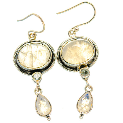 Rainbow Moonstone Earrings handcrafted by Ana Silver Co - EARR425435 - Photo 2