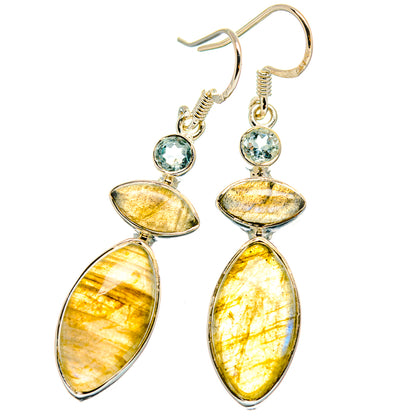 Labradorite, Blue Topaz Earrings handcrafted by Ana Silver Co - EARR425447 - Photo 2