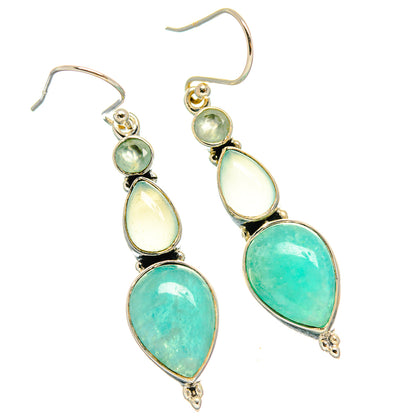 Amazonite, Aqua Chalcedony Earrings handcrafted by Ana Silver Co - EARR425466 - Photo 2