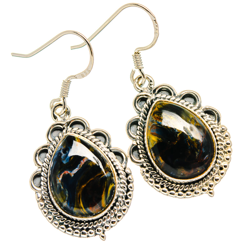 Pietersite Earrings handcrafted by Ana Silver Co - EARR425480 - Photo 2