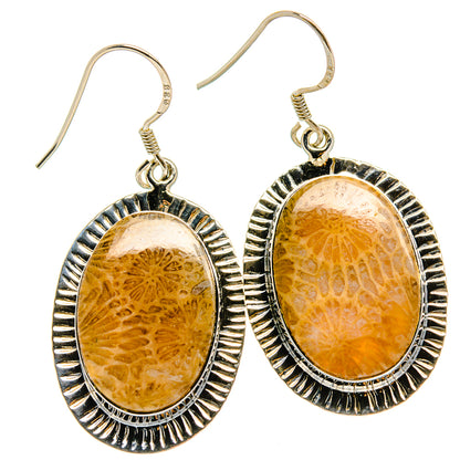 Fossil Coral Earrings handcrafted by Ana Silver Co - EARR425482 - Photo 2