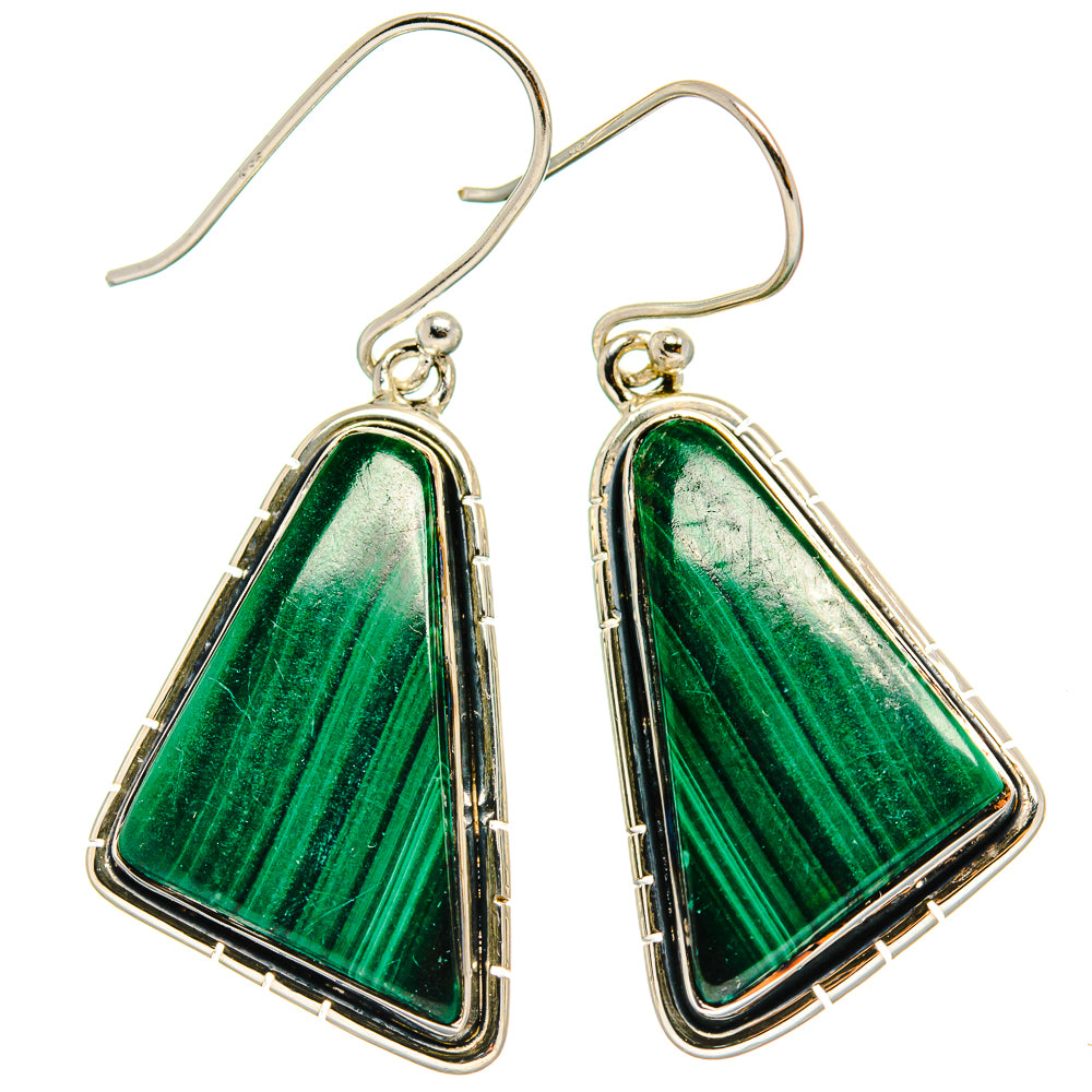 Malachite Earrings handcrafted by Ana Silver Co - EARR425488 - Photo 2
