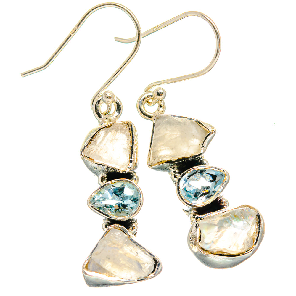 Rainbow Moonstone Earrings handcrafted by Ana Silver Co - EARR425506 - Photo 2