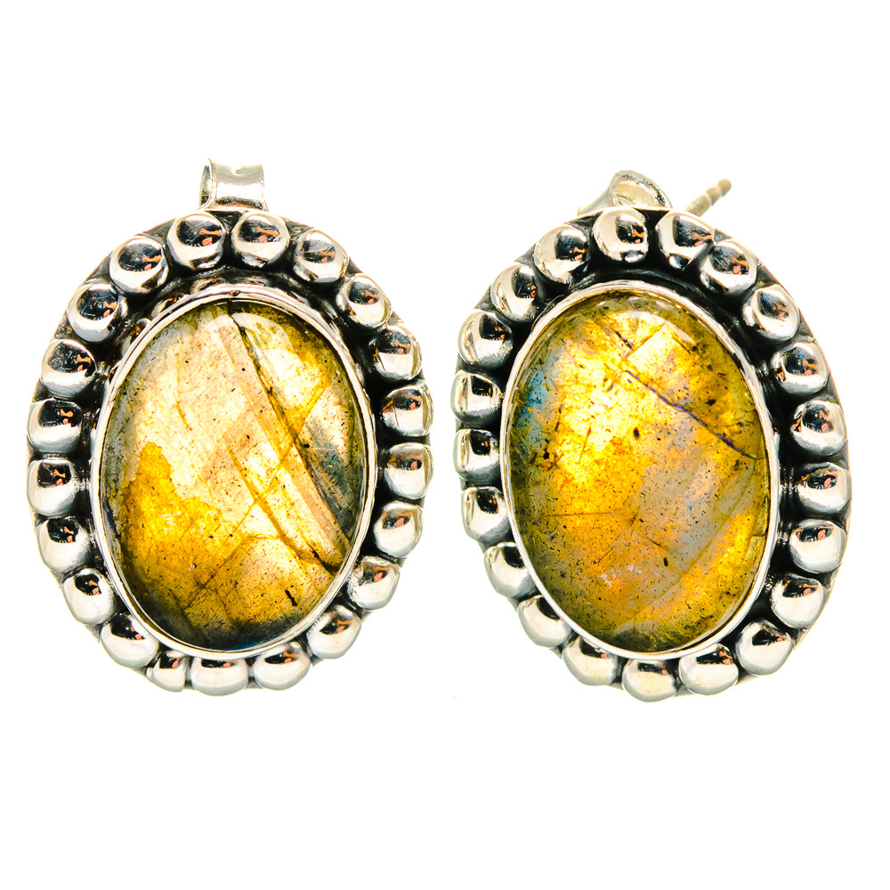 Labradorite Earrings handcrafted by Ana Silver Co - EARR425508 - Photo 2