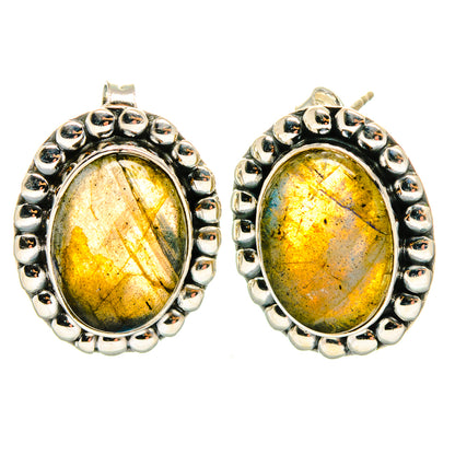 Labradorite Earrings handcrafted by Ana Silver Co - EARR425508 - Photo 2