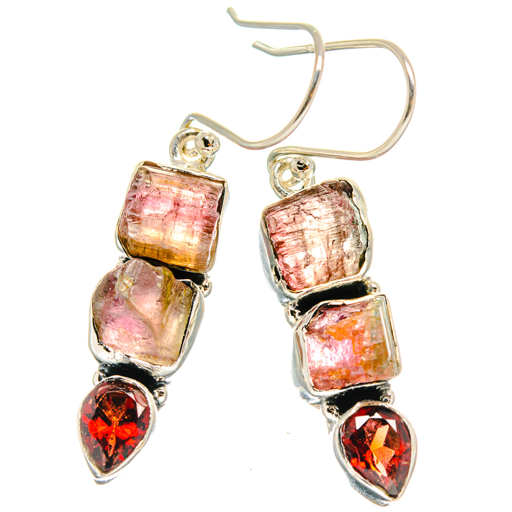 Pink Tourmaline Earrings handcrafted by Ana Silver Co - EARR425519 - Photo 2