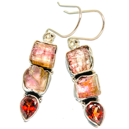 Pink Tourmaline Earrings handcrafted by Ana Silver Co - EARR425519 - Photo 2