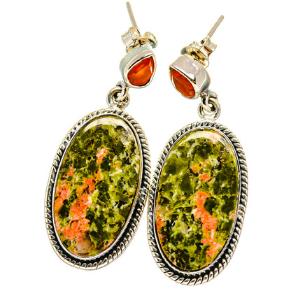 Unakite Earrings handcrafted by Ana Silver Co - EARR425525 - Photo 2