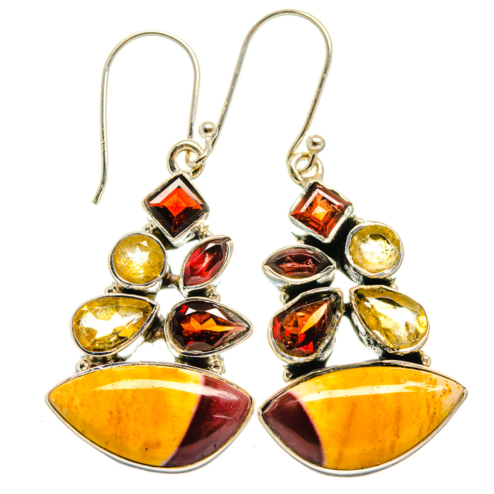 Mookaite Earrings handcrafted by Ana Silver Co - EARR425537 - Photo 2