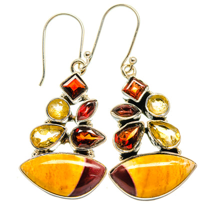 Mookaite Earrings handcrafted by Ana Silver Co - EARR425537 - Photo 2