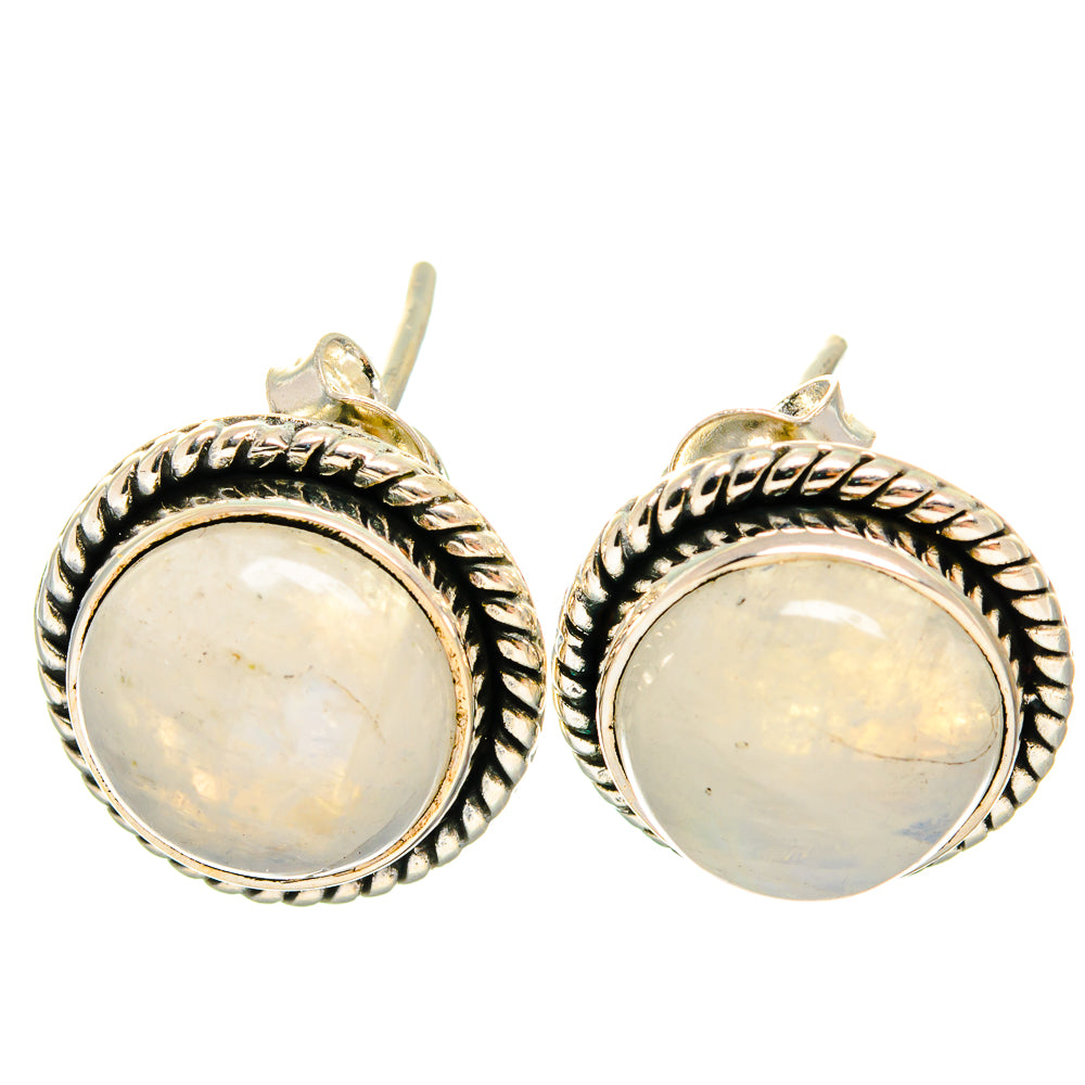 Rainbow Moonstone Earrings handcrafted by Ana Silver Co - EARR425541 - Photo 2