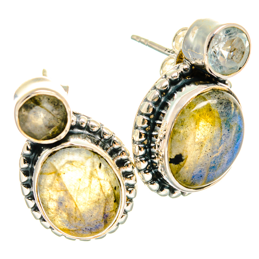 Labradorite Earrings handcrafted by Ana Silver Co - EARR425544 - Photo 2