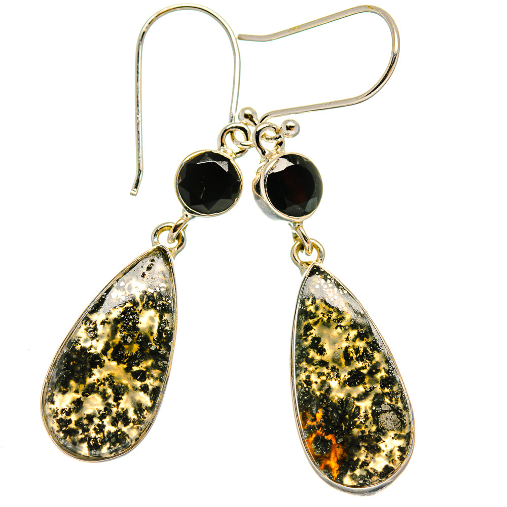 Pyrite Agate Earrings handcrafted by Ana Silver Co - EARR425547 - Photo 2