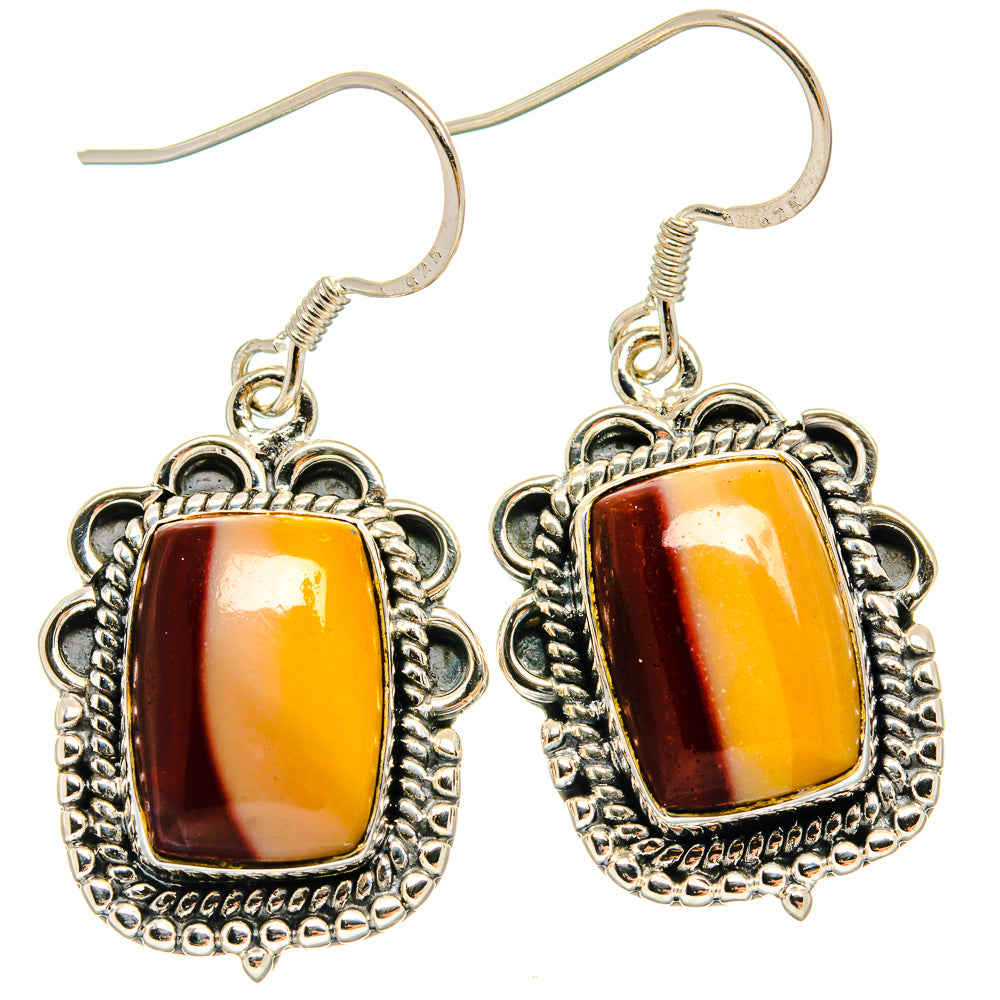 Mookaite Earrings handcrafted by Ana Silver Co - EARR425556 - Photo 2
