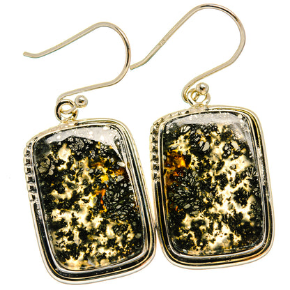 Pyrite Agate Earrings handcrafted by Ana Silver Co - EARR425558 - Photo 2