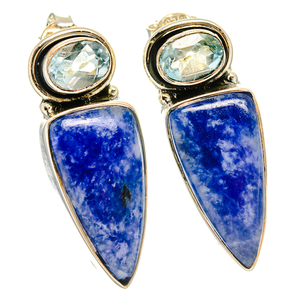 Sodalite Earrings handcrafted by Ana Silver Co - EARR425564 - Photo 2