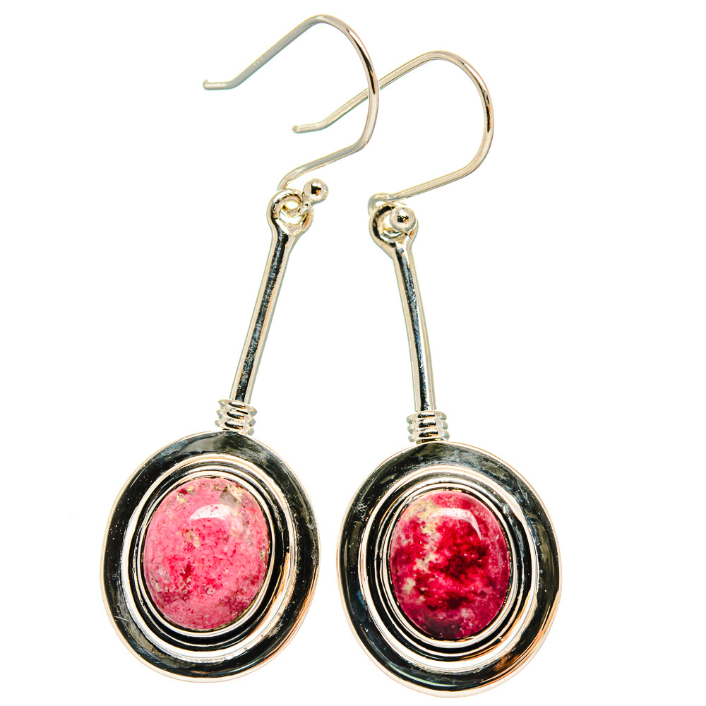 Thulite Earrings handcrafted by Ana Silver Co - EARR425567 - Photo 2