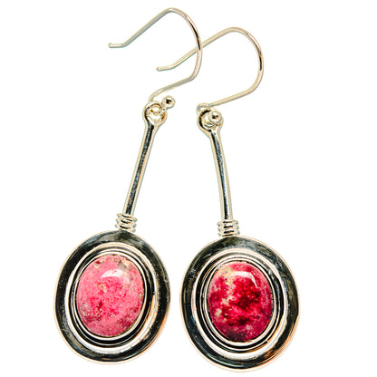 Thulite Earrings handcrafted by Ana Silver Co - EARR425567 - Photo 2