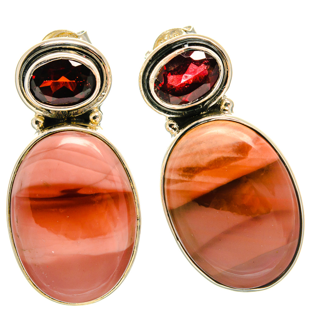 Mookaite Earrings handcrafted by Ana Silver Co - EARR425568 - Photo 2