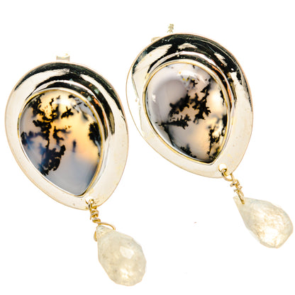 Dendritic Opal Earrings handcrafted by Ana Silver Co - EARR425570 - Photo 2