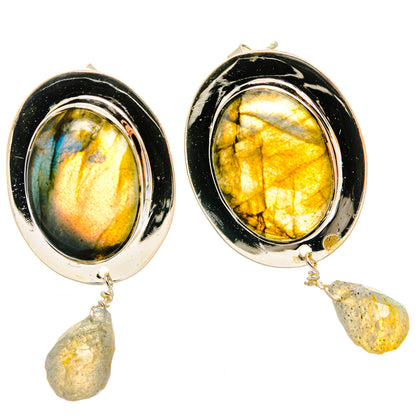 Labradorite Earrings handcrafted by Ana Silver Co - EARR425573 - Photo 2