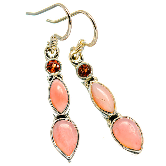 Pink Opal Earrings handcrafted by Ana Silver Co - EARR425587 - Photo 2