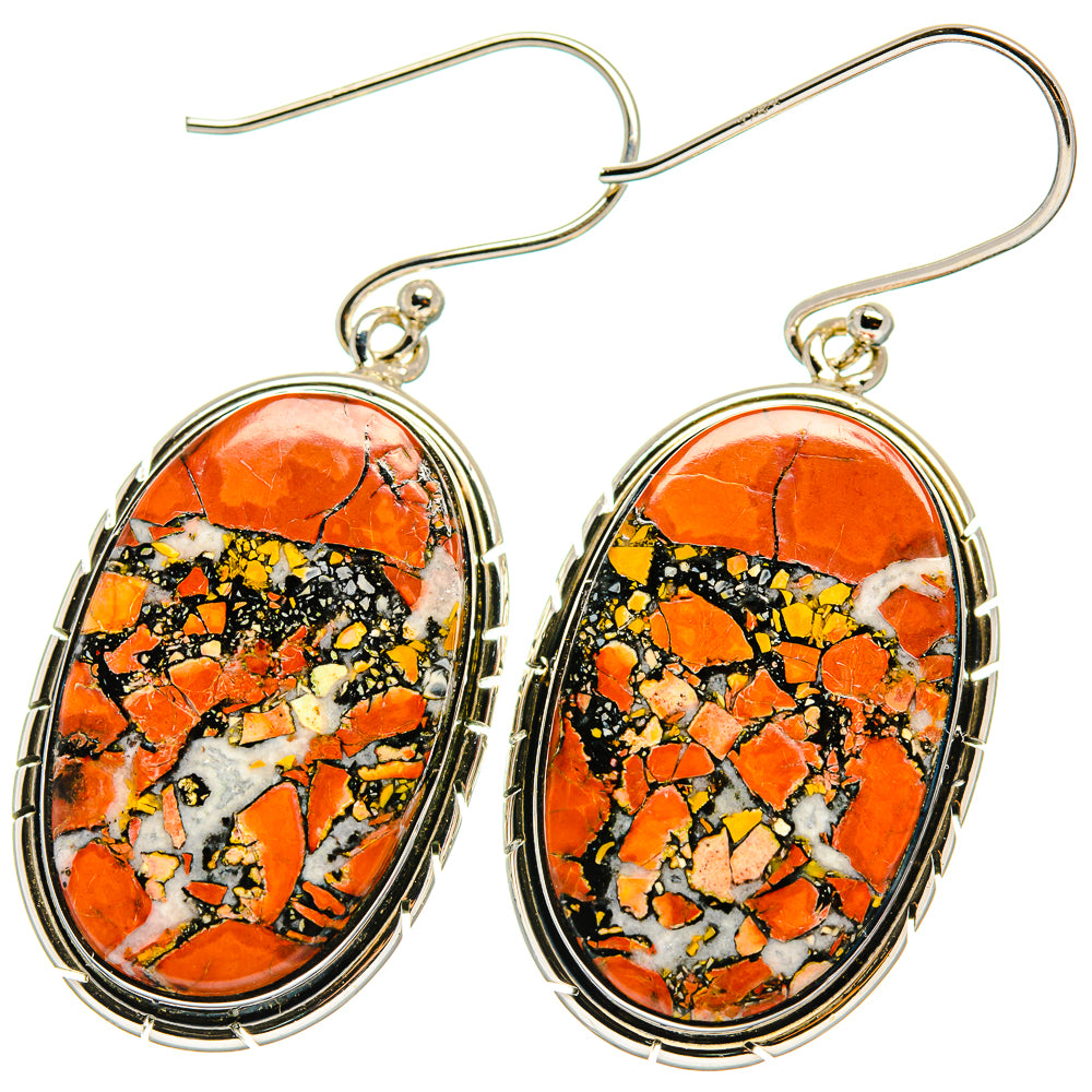 Brecciated Mookaite Earrings handcrafted by Ana Silver Co - EARR425590 - Photo 2