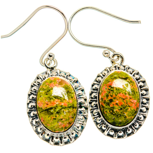 Unakite Earrings handcrafted by Ana Silver Co - EARR425594 - Photo 2