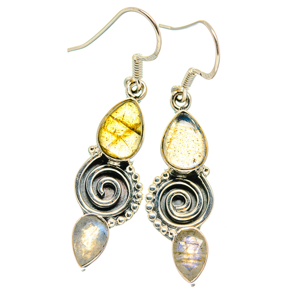 Labradorite Earrings handcrafted by Ana Silver Co - EARR425596 - Photo 2