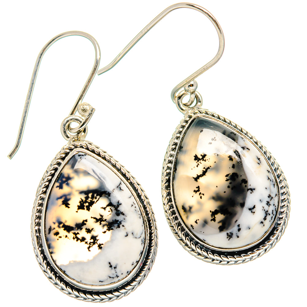Dendritic Opal Earrings handcrafted by Ana Silver Co - EARR425598 - Photo 2