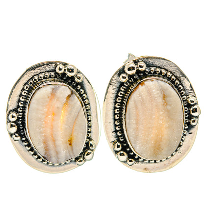 Desert Druzy Earrings handcrafted by Ana Silver Co - EARR425609 - Photo 2