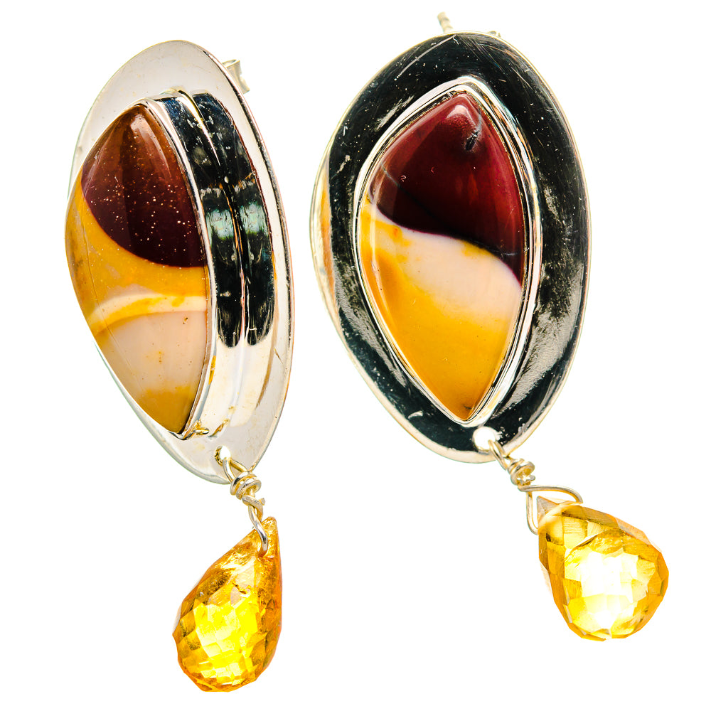 Mookaite Earrings handcrafted by Ana Silver Co - EARR425612 - Photo 2