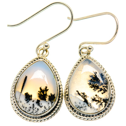 Dendritic Opal Earrings handcrafted by Ana Silver Co - EARR425617 - Photo 2