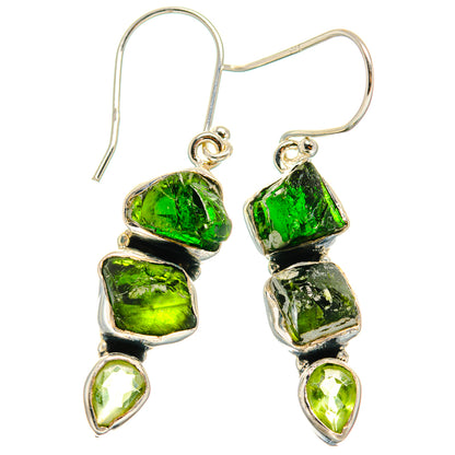 Chrome Diopside Earrings handcrafted by Ana Silver Co - EARR425620 - Photo 2