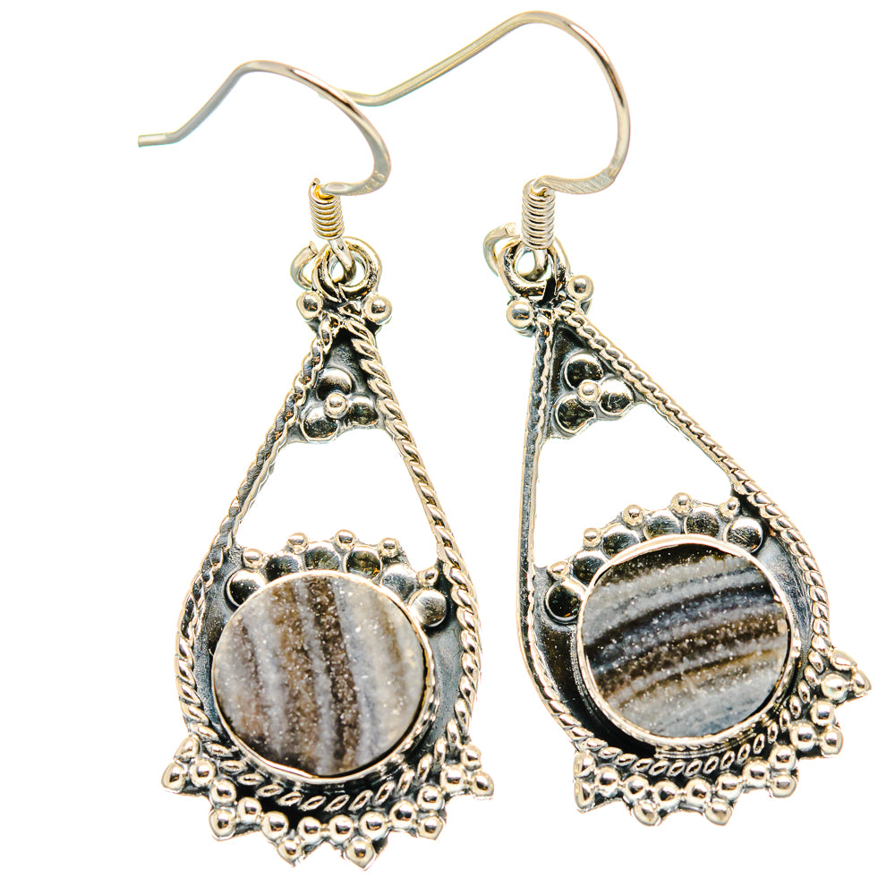 Desert Druzy Earrings handcrafted by Ana Silver Co - EARR425626 - Photo 2