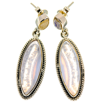 Blue Lace Agate Earrings handcrafted by Ana Silver Co - EARR425633 - Photo 2