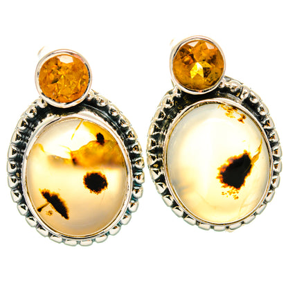 Montana Agate Earrings handcrafted by Ana Silver Co - EARR425639 - Photo 2