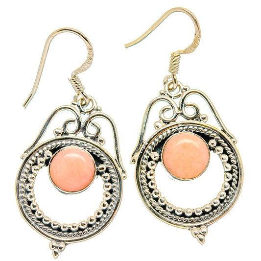 Pink Opal Earrings handcrafted by Ana Silver Co - EARR425643 - Photo 2