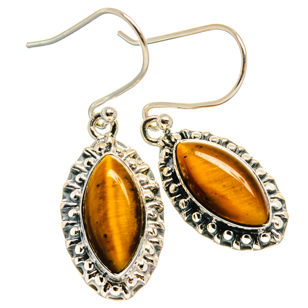 Tiger Eye Earrings handcrafted by Ana Silver Co - EARR425647 - Photo 2