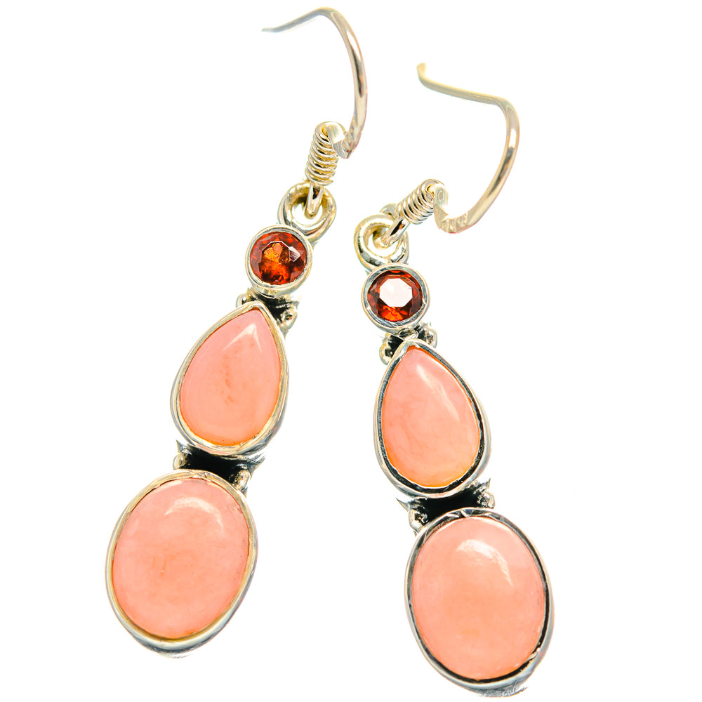 Pink Opal Earrings handcrafted by Ana Silver Co - EARR425659 - Photo 2