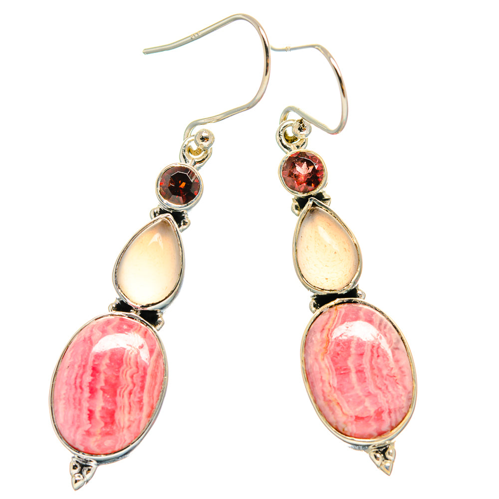 Rhodochrosite Earrings handcrafted by Ana Silver Co - EARR425660 - Photo 2