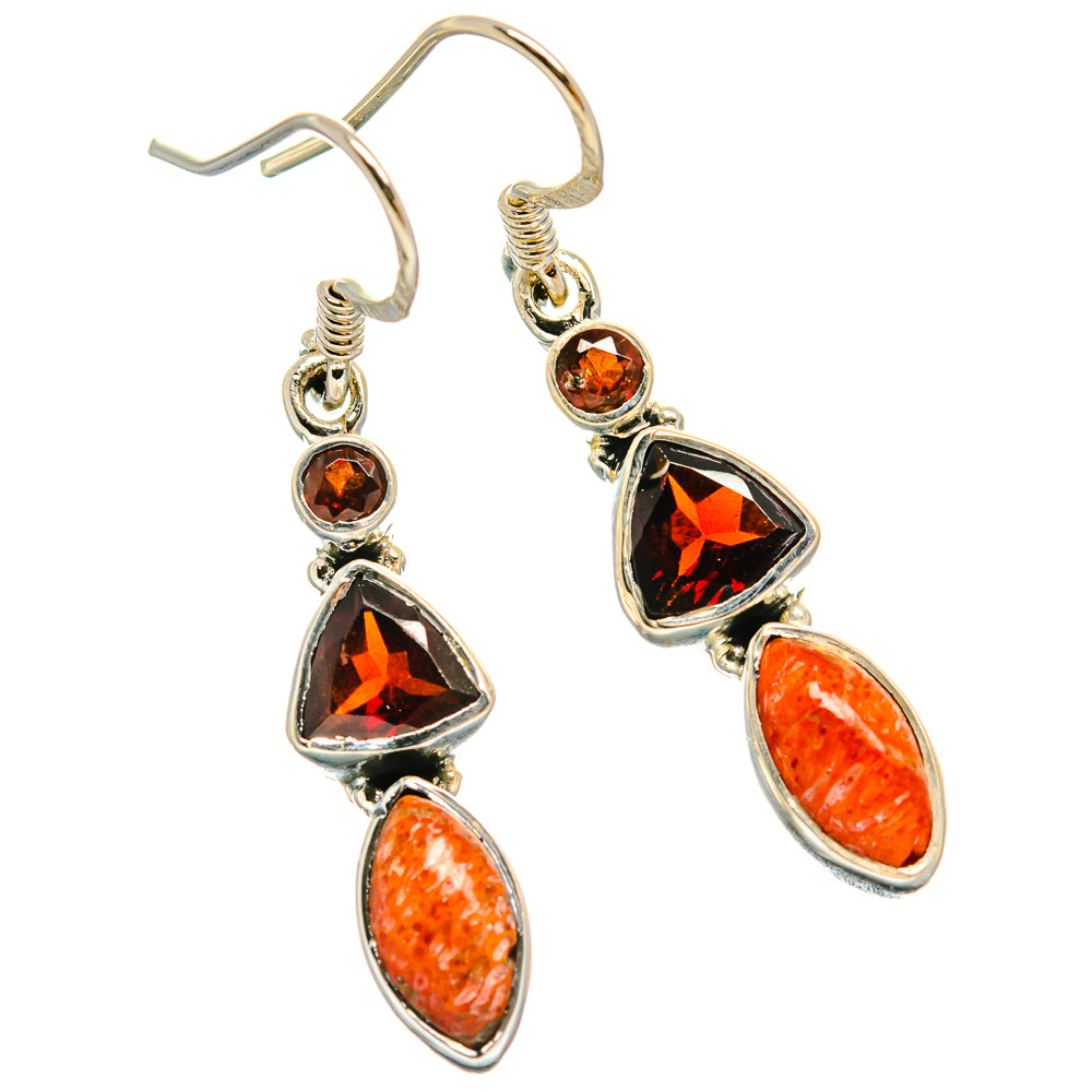 Sponge Coral Earrings handcrafted by Ana Silver Co - EARR425665 - Photo 2