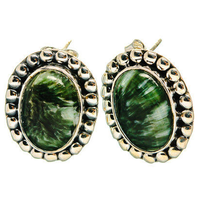 Seraphinite Earrings handcrafted by Ana Silver Co - EARR425668 - Photo 2