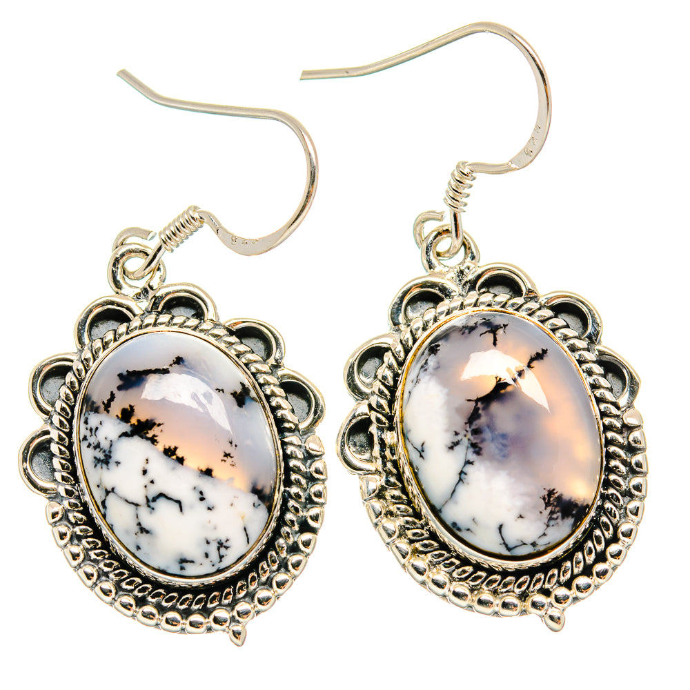 Dendritic Opal Earrings handcrafted by Ana Silver Co - EARR425676 - Photo 2
